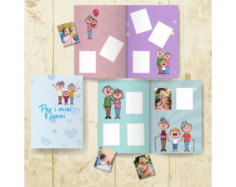 Album delle figurine con foto per i Nonni 24 adesivi con foto idea regalo Festa dei Nonni formato A5 Regalo per la Nonna il Nonno dai nipoti