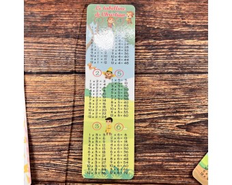 3 segnalibri personalizzati per bambini con tabelline moltiplicazioni per scuola con nomi scimmia george curiosa idea pensierino fine festa regalo