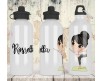 Borraccia per praticanti Yoga personalizzata con nome Bottiglia alluminio acqua riutilizzabile ecologica sport tempo libero Regalo appassionate insegnanti