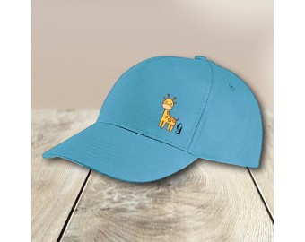 Cappellino berretto per bambini tipo baseball personalizzato con iniziale e disegnino per scuola tempo libero gita scolastica mare colori vari