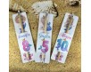 Segnalibro con matita classica 12 pezzi Sirene Sirenette cartoncino personalizzato con nome e numero anni per Compleanno Bambina 1-10 anni