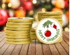 Monete di cioccolato Grinch Natale personalizzate con frase soldi di cioccolato al latte personalizzati regalo per calze per bambini omaggio ospiti vigilia di Natale tavola di Natale regalo personalizzato