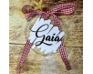 Decorazione per Albero di Natale Rotonda piatta in plexiglass con nome o frase personalizzata idea regalo addobbo casa regalo natalizio personalizzato