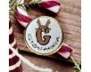Monete di cioccolato personalizzate con nome soldi di cioccolato al latte personalizzati, regalo per calze per bambini omaggio ospiti vigilia di Natale gadget per la tavola di Natale regalo personalizzato
