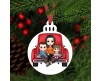 Decorazione per albero di Natale personalizzata famiglia coppia amici amiche sorelle con auto in stile chibi frase personalizzata sul retro idea regalo natalizia ornamento festività
