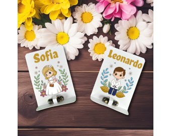 9 capsule con semi con cartoncino personalizzato per prima comunione cresima bambino e bambina idea originale ecologica bomboniera segnaposto