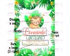 10 inviti con busta per compleanno battesimo nascita bambina o bambino personalizzati 13x18 con disegni animali giungla foresta panda coniglio orso riccio volpe cerbiatto pappagallo 