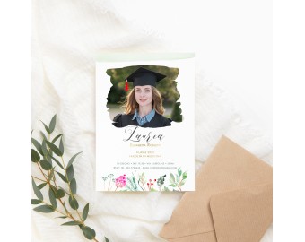 Set da 10 inviti Laurea con foto e busta personalizzati 13x18 per Laurea diploma festa laureata laureato graduation partecipazione 