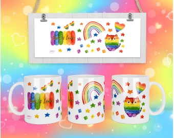 Tazza personalizzata per il Pride LGBTQ mese del pride love is love gay lesbo bsx trans