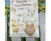 4 bustine di semi di fiori che attirano le api personalizzate con disegni di apine segnaposto bomboniera battesimo nascita comunione cresima compleanno