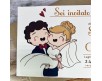 Set da 10 inviti con busta caricatura sposi personalizzati 13x18 per Matrimonio Nozze Anniversario nozze d’argento partecipazione wedding set 