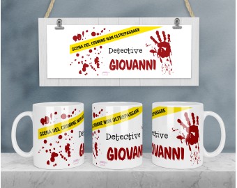 Tazza mug personalizzata appassionati true crime criminologia profiler scena del crimine con nome Detective thriller horror mente criminale