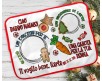Tovaglietta personalizzata con nome bambino per Babbo Natale colazione merenda biscotti per Natale carota Notte di Natale bordo rosso o verde