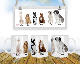 Tazza mug personalizzata con cani cagnolini varie razze con frase personalizzata idea regalo natale amanti degli animali cinofili 