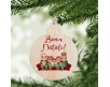 Decorazione per albero di Natale in legno personalizzata ritratto di famiglia in stile chibi mamma papà e bambini frase personalizzata idea regalo natalizia ornamento festività