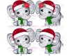 Cioccolatini con elefantini natalizi personalizzati con cartoncino segnaposto natalizio battesimo nascita occasioni varie periodo natalizio