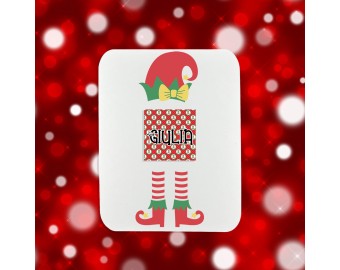 Cioccolatini segnaposto con elfi personalizzati con cartoncino segnaposto natalizio nomi invitati o frase a scelta