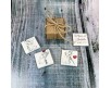 10 scatoline con 4 cioccolatini personalizzati per nozze matrimonio segnaposto bomboniere ricordo per gli ospiti