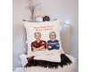 Cuscino natalizio con disegno caricaturale di nonni o coppia matura e frase personalizzata idea regalo di natale per nonna nonno solo federa o con imbottitura 40x40 cm