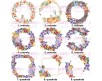 20 etichette adesive rotonde o quadrate personalizzate con fatine cornici floreali per bomboniere segnaposto cerimonie comunione battesimo nascita compleanno