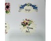 10 adesivi stickers motivi floreali personalizzati forme varie carta vergata avorio per bomboniere segnaposto cerimonie matrimonio comunione battesimo nozze oro argento