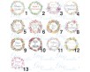 22 adesivi stickers tondi personalizzati con nomi e cornice floreale a scelta per bomboniere segnaposto cerimonie matrimonio comunione battesimo nozze oro argento