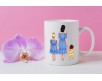 Tazza mug personalizzata con mamma e bambine figlie idea regalo festa della mamma ti voglio bene mamma