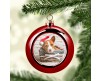 Pallina di Natale diametro 6 cm personalizzata con foto colori oro argento o rosso decorazione di natale regalo di natale