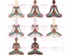 Pochette bustina astuccio personalizzato per praticante o insegnante di yoga con mandala sullo sfondo capelli personalizzati nome o frase idea regalo