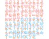 Set coordinato personalizzato per asilo nido con orsetti zainetto asciugamano tovaglietta di spugna bavaglino rosa e celeste