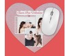 Tappetino per mouse a forma di cuore con collage di foto per san valentino regalo fidanzato compagno marito moglie compagna
