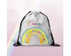 Zainetto personalizzato con nome Sacca scuola e asilo tempo libero sport disegni arcobaleno boho sole luna stella nuvola
