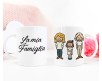 Tazza mug personalizzata famiglia caricatura personaggi divertenti scritta nomi personalizzati idea regalo festa mamma papà nonni