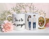 Set 2 tazze mug personalizzate con disegno stilizzato di coppia idea regalo matrimonio anniversario addio al celibato bomboniera nuova casa