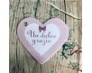 10 cartellini tag bigliettini forma di cuore personalizzati bomboniere segnaposto battesimo nascita babyshower compleanno cresima comunione
