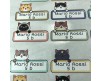 Foglio di 18 etichette adesive scolastiche con gattini personalizzate con nome e classe per quaderni libri blocchi appunti soggetti diversi