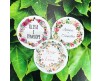 22 cartellini tag bigliettini tondi personalizzati floreale bomboniere segnaposto cerimonie matrimonio comunione battesimo nozze oro argento