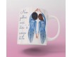 Tazza mug personalizzata per amica sorella collega testimone damigella, capelli carnagione e frase personalizzata idea regalo compleanno