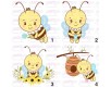 15 cartellini tag bigliettini personalizzati 4 disegni piccole api apine apette battesimo nascita compleanno baby shower comunione cresima