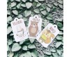 10 cartellini tag bigliettini animali bosco personalizzati bomboniere segnaposto cerimonie battesimo nascita baby shower cresima comunione