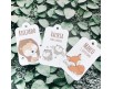 10 cartellini tag bigliettini animali bosco personalizzati bomboniere segnaposto cerimonie battesimo nascita baby shower cresima comunione