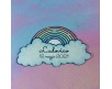 10 cartellini tag bigliettini con arcobaleno personalizzati per bomboniere segnaposto battesimo nascita baby shower cresima comunione