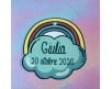 10 cartellini tag bigliettini con arcobaleno personalizzati per bomboniere segnaposto battesimo nascita baby shower cresima comunione