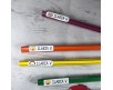 120 etichette adesive scolastiche per matite penne pennarelli personalizzate con nome 12 disegnini diversi in pvc superadesivo scuola asilo