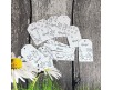 12 cartellini tag bigliettini ringraziamento personalizzati con frase per bomboniere cerimonie matrimonio comunione battesimo cresima nozze