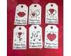 12 cartellini tag bigliettini personalizzati con nomi disegni assortiti per matrimonio nozze san valentino fidanzamento proposta matrimonio