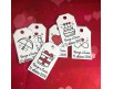 12 cartellini tag bigliettini personalizzati con nomi disegni assortiti per matrimonio nozze san valentino fidanzamento proposta matrimonio