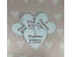 Set di cartellini tag bigliettini cuore personalizzati con scritte per occasioni varie 5 misure 50 font 100 colori scritta personalizzata