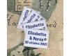 Set di cartellini tag bigliettini francobollo personalizzati con scritte 5 misure 50 font 100 colori scritta orizzontale o verticale