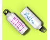 Borraccia personalizzata con nome Bottiglia alluminio acqua riutilizzabile ecologica scuola asilo tempo libero ufficio 50 font 100 colori